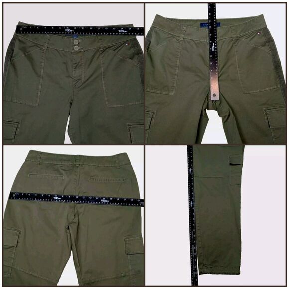 Tommy Hilfiger Chelsea Pants Womens 8 Green Casual Cargo Ankle Stretch Outdoors - Picture 5 of 12